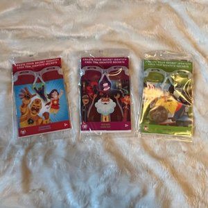 Wendy's Kids Meal Secret Identity Toys 2018 Viking Wizard Super Hero NIP Set